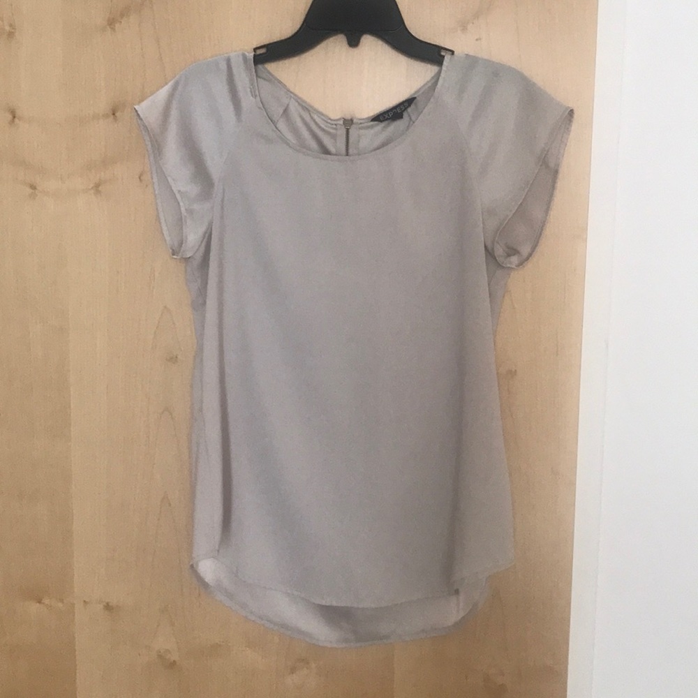 Beige/Gold Silk Top